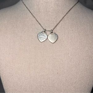 Return to Tiffany double charm silver necklace